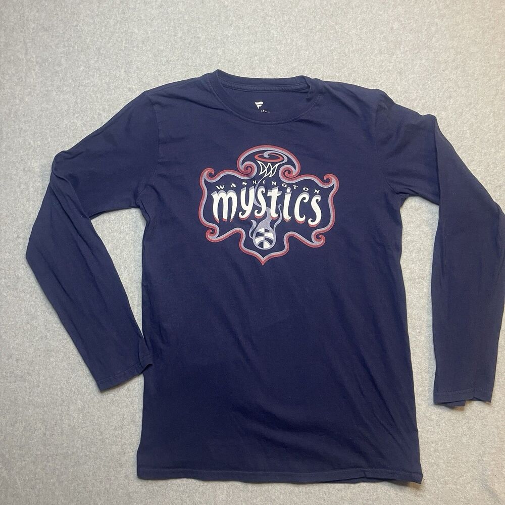 Fanatics Washington Mystics Delle Donne Men's S Long Sleeve Shirt Navy Blue